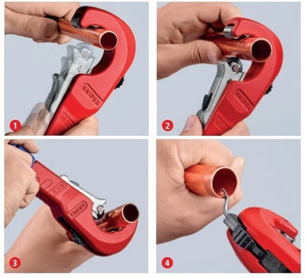 Труборез TubiX 260 мм для нерж. стали и цветных металлов, 6-35 мм / толщина max 2 мм, BK KNIPEX KN-903102BK