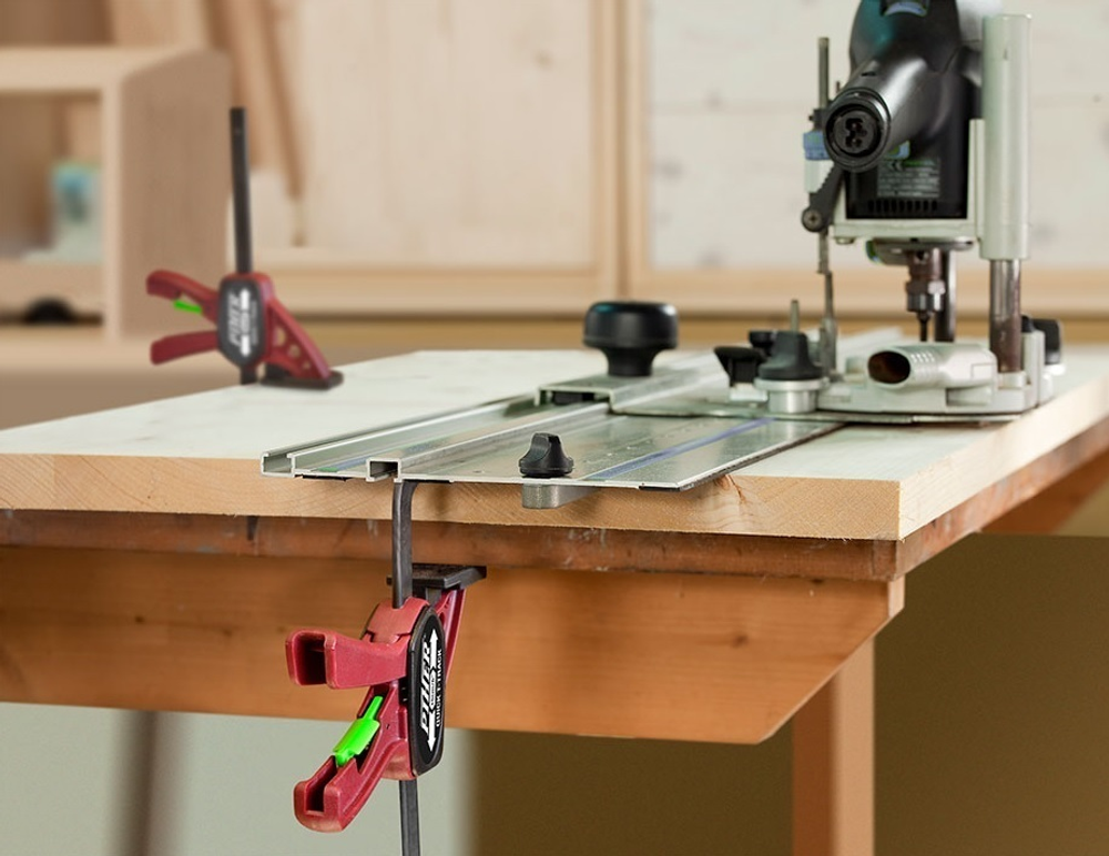 ВМЕСТЕ ВЫГОДНЕЕ ХИТ! Комплект 2 шт Струбцины одноручные быстрозажимные для работы с шинами Piher Mini Quick T-Track 15 см 600 N 52101 М00013378 N094-2AM