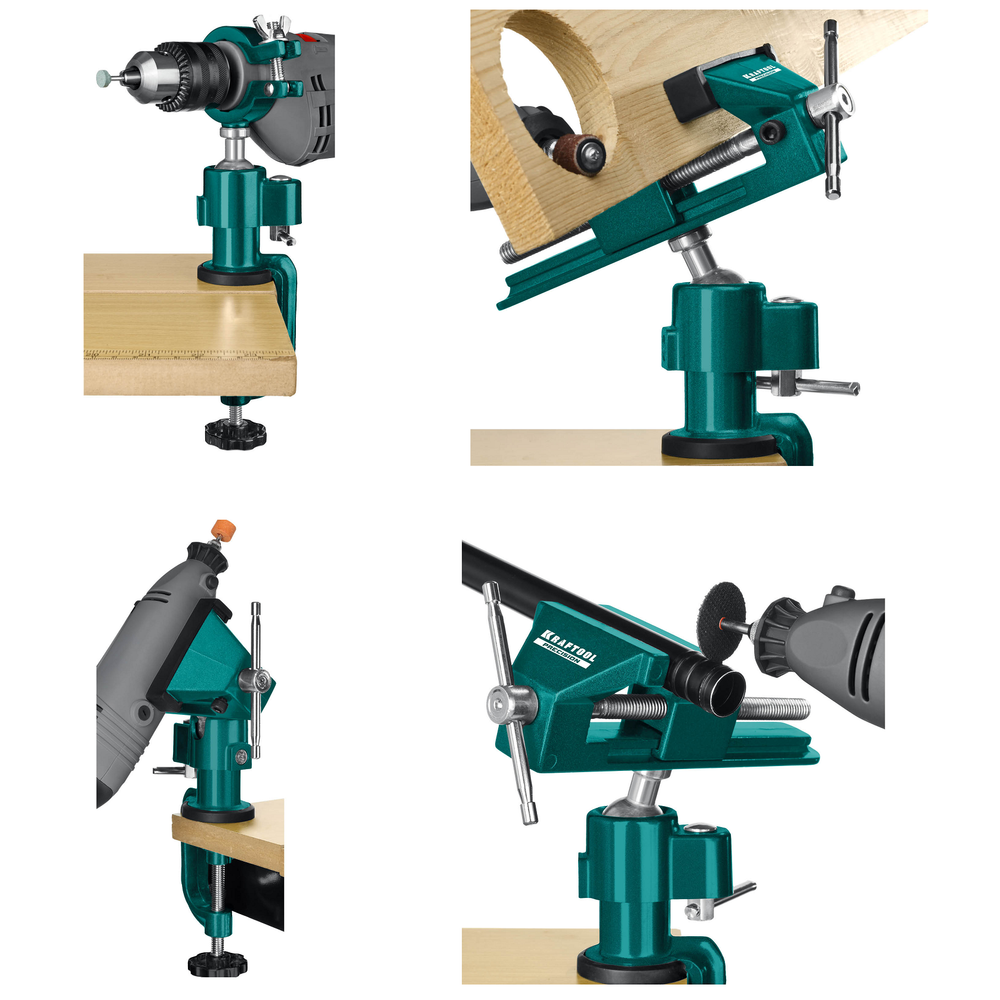 Новинка! Тиски шарнирно - поворотные KRAFTOOL Precision 75 мм, закрепление детали сложной формы под любым углом 32711-75