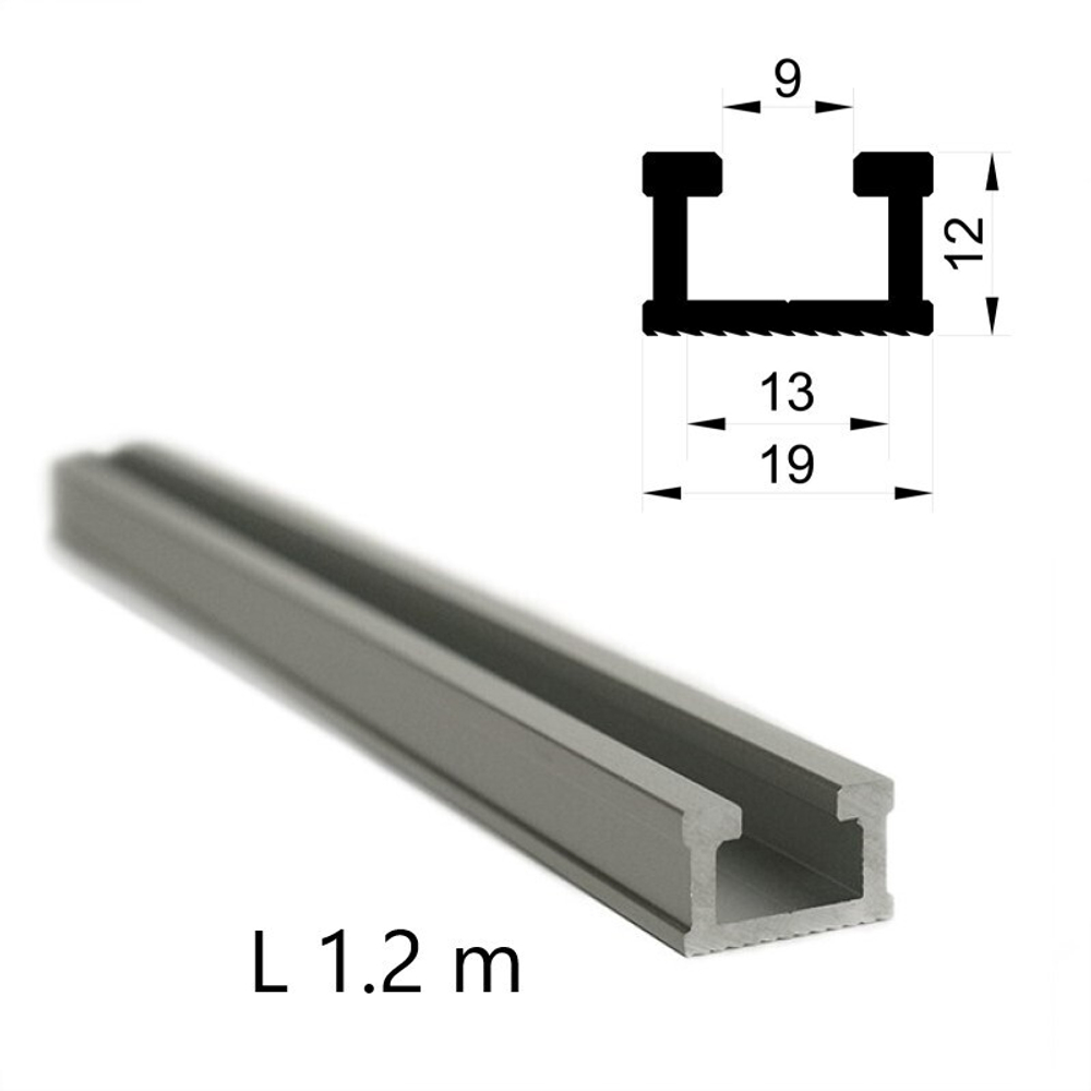 ХИТ! Профиль - шина алюминиевая Woodwork TR19 19 х 12 мм длина 1,2 м TR19.120