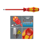 АКЦИЯ СКИДКИ 2026! Отвёртка диэлектрическая шлицевая WERA 160 i SL VDE Kraftform Plus, 1.2 x 6.5 x 150 мм WE-006125