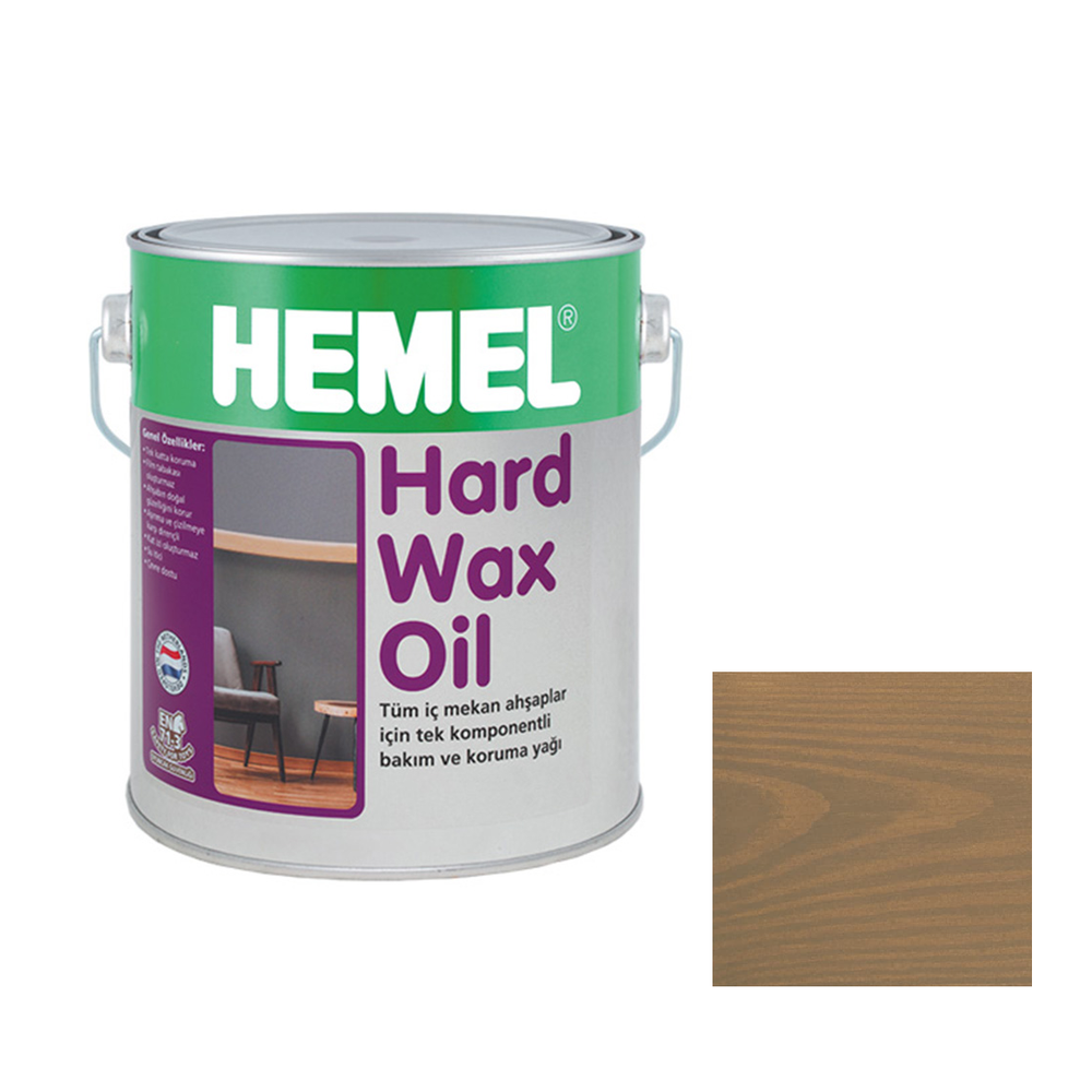 АКЦИЯ ВРЕМЯ ПОКУПАТЬ! Масло с твёрдым воском HEMEL Hardwax Oil 3013H цвет Хаки, 2,5 л для внутренних работ 301325