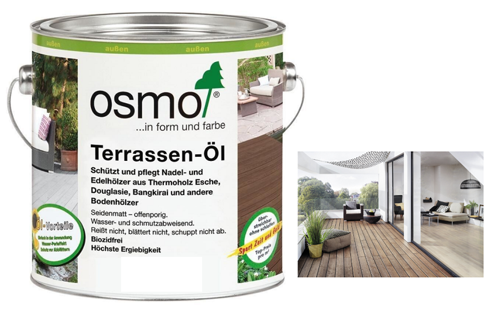 Масло для террас Osmo 021 Дуб мореный 0,75 л Terrassen-Ole для наружных работ Osmo-021-0,75 11500154