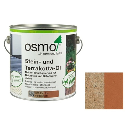 Масло для камня и терракоты Osmo 620 Бесцветное шелковисто-матовое 2,5 л Stein- und Terrakotta-Ol для наружных работ 11500113