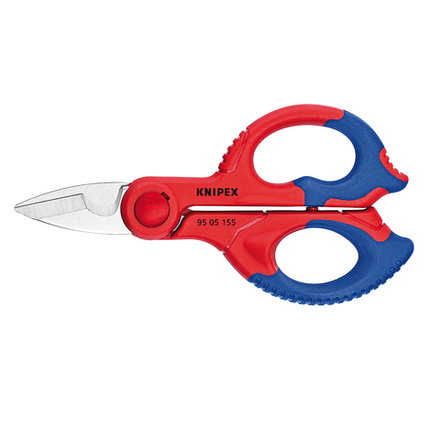 Ножницы электрика 155 мм, микронасечки, нерж, 2-комп ручки, SB, KNIPEX KN-9505155SB