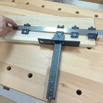 ХИТ! Кондуктор для установки мебельных ручек, шкала: дюйм / мм WOODWORK DGA-002