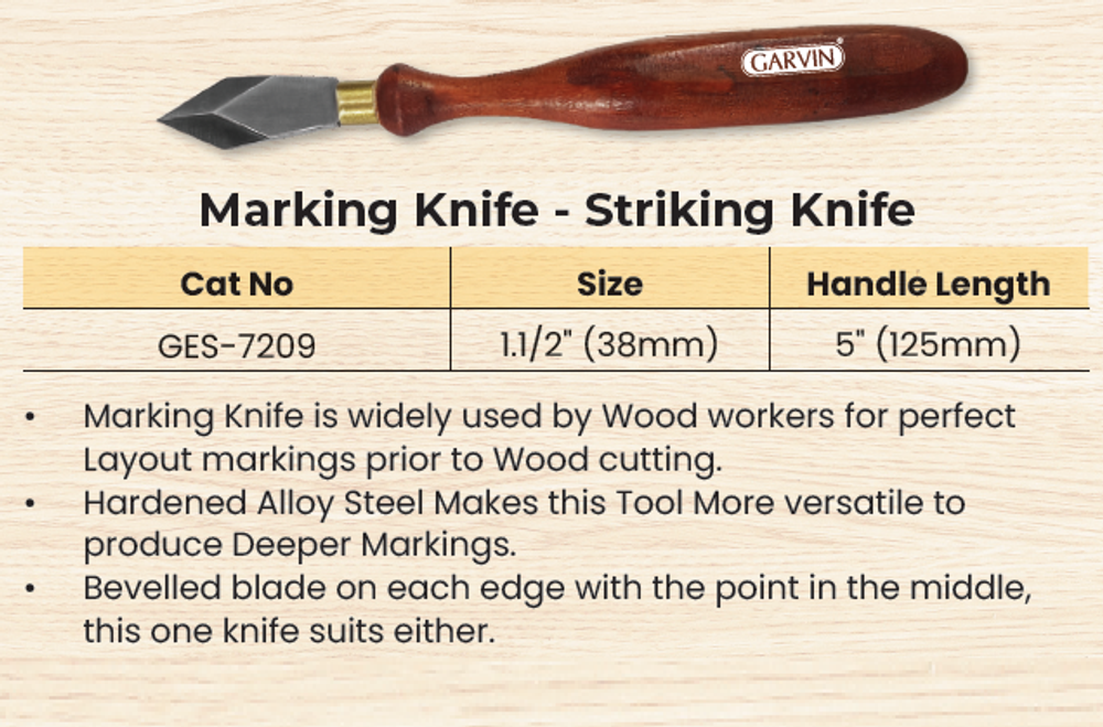 Новинка! Нож разметочный стреловидный Marking Knife - 7" 125 мм GARVIN SES-7209