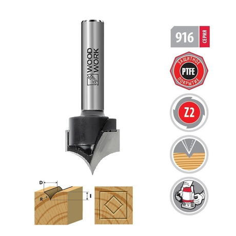 Новинка! Фреза для гравировки с радиусом Woodwork D=9.5 S=8 L=45 R=4.8 мм 916.9548.08