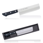 Новинка! Нож японский кухонный Накири TOJIRO серия Western Knife для шинковки овощей и зелени, длина лезвия 16,5 см, сталь VG10, 3 слоя, рукоять стабилизированная древесина, заточка 8000 F-315