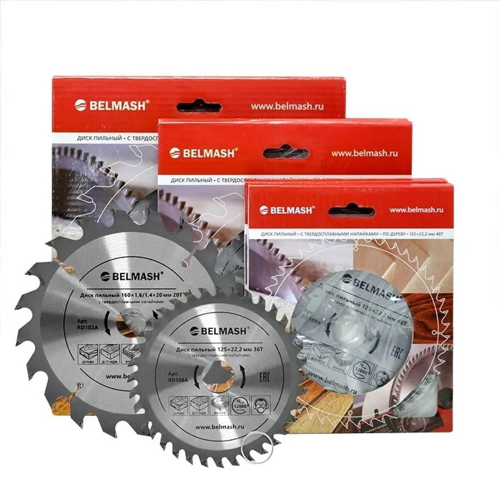 Диск пильный по дереву 190 х 20 / 16 мм Z 36 36Т BELMASH RD106A