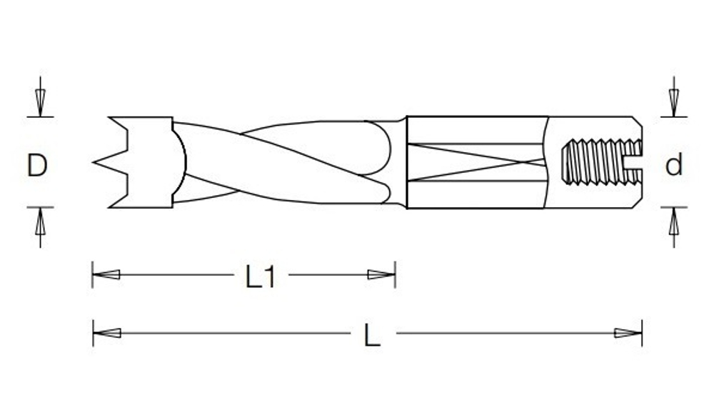 Новинка! Сверло глухое правое D 11 x 35  L 70 хвостовик 10 x 30 присадка Dimar 2010627