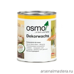 ХИТ! Цветное масло для древесины Osmo 3186 Белое матовое 0,75 л Dekorwachs Intensive Tone для внутренних работ Osmo-3186-0.75 10100409