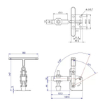 Прижим с вертикальной T-ручкой GH-12285 усилие 340 кг WOODWORK GH-12285