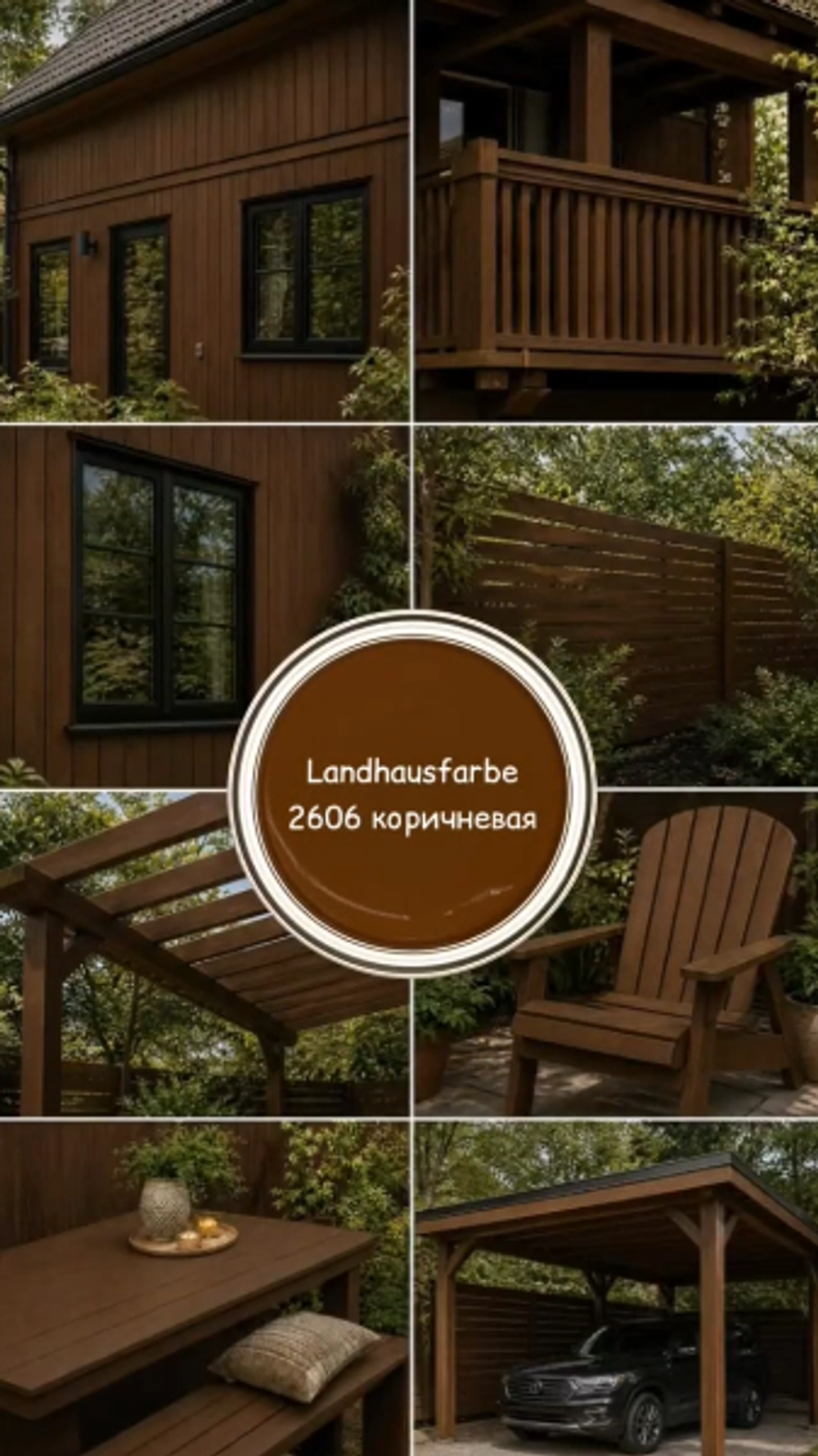 Непрозрачная краска для наружных работ Osmo Landhausfarbe 2606 коричневая 2,5 л 11400012
