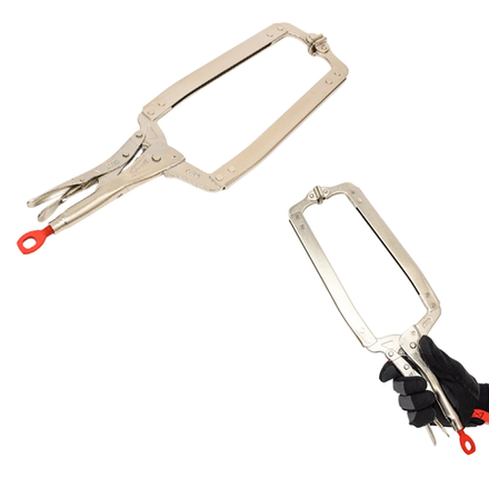 Новинка! Зажим - струбцина Milwaukee TORQUE LOCK GEN II тип С, с шарнирными плоскими губками 480 мм (18") для сварки 4932472261