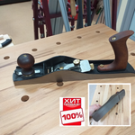 СКИДКИ ЧЕРНАЯ ПЯТНИЦА ХИТ! Рубанок торцовочный N 62 Low Angle Jack Plane сталь 350 мм лезвие 50 мм GOLDRATIO М00023175