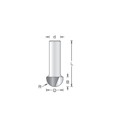 Новинка! Фреза галтель R 19,1 D 38,1 x 32 L 70 хвостовик 12 WPW DIMAR RB38002