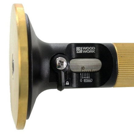 ЗИМА ДЕШЕВЛЕ ХИТ! Рейсмус разметочный дисковый высокоточный 205 мм стальной с медным упором и диском из металлокерамики в комплекте с ключом Torx Woodwork STP-120