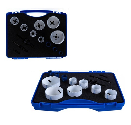 Набор биметаллических коронок EKA 3 универсальный 12 предметов ZE2 / ZE5 / 19 / 22 / 25 / 32 / 35 / 38 / 44 / 57 / 68 / 76 мм кейс WILPU 3055000101