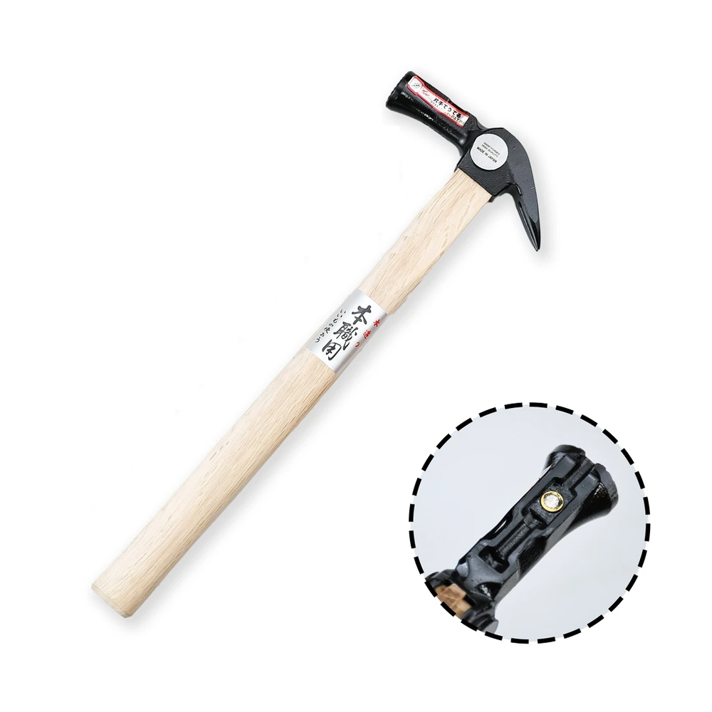 Новинка! Молоток японский строительный магнитный Miki Tool 570 г, 390 мм, боёк D 29 мм, деревянная рукоять М00021223