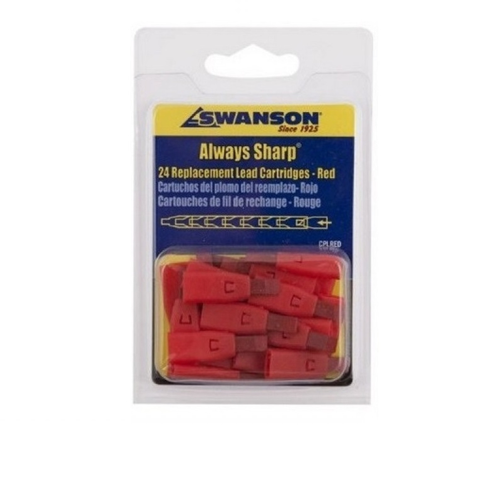 ХИТ! Грифели для карандаша Always Sharp 24 шт КРАСНЫЕ М00008602 Swanson CPLRED