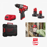 УДОБНЫЙ КОМПЛЕКТ ХИТ! M12 FDD2-402 Аккумуляторная дрель - шуруповерт M12 FDD2-0 плюс 2 аккумулятора M12 B4 4.0 Ач и зарядное устройство C12 C в кейсе Milwaukee 4933479874