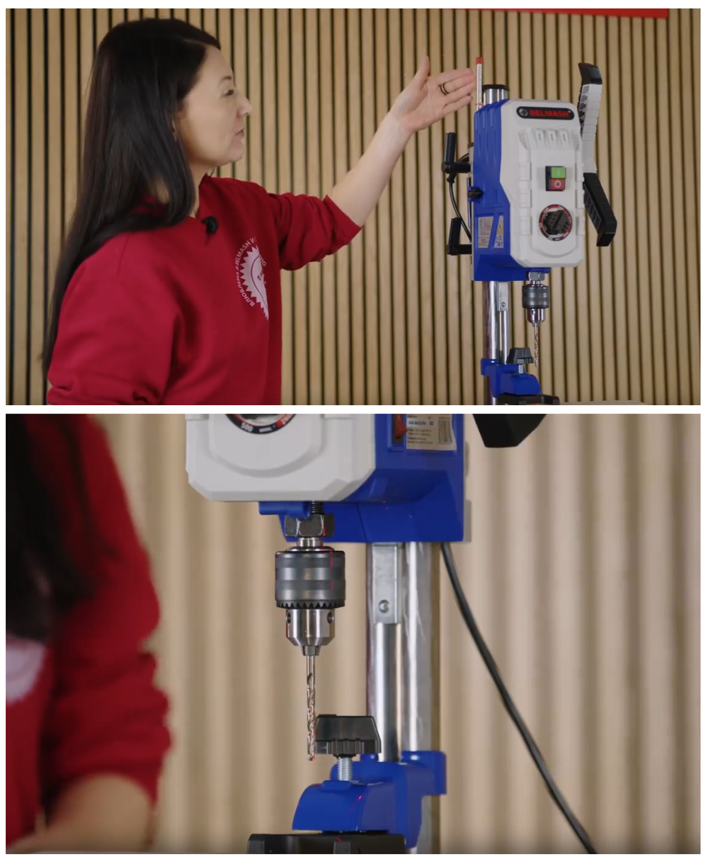 Новинка! Станок сверлильный вертикальный BELMASH DP250-13MVS 220В 0,8 кВт, для сверления сквозных и глухих отверстий, рассверливания и нарезания резьбы в металле, дереве и пластике S348A