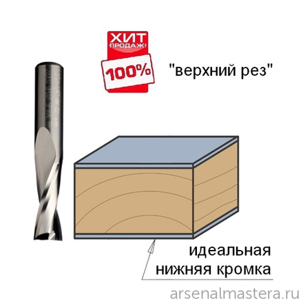 ХИТ! Фреза спиральная монолитная 8 x 42 x 90 Z2 S8 RH CMT 191.082.11