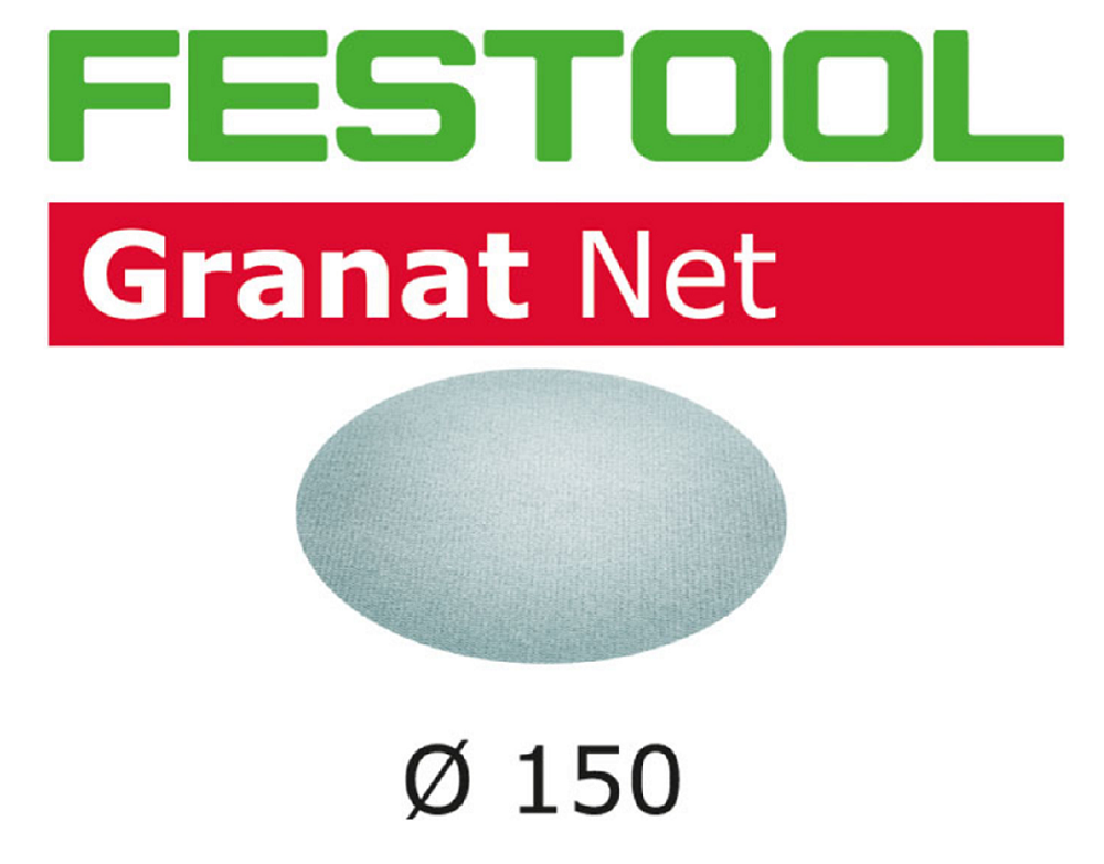 Шлифовальный материал на сетчатой основе FESTOOL Granat Net STF D150 P80 GR NET/50 50шт 203303