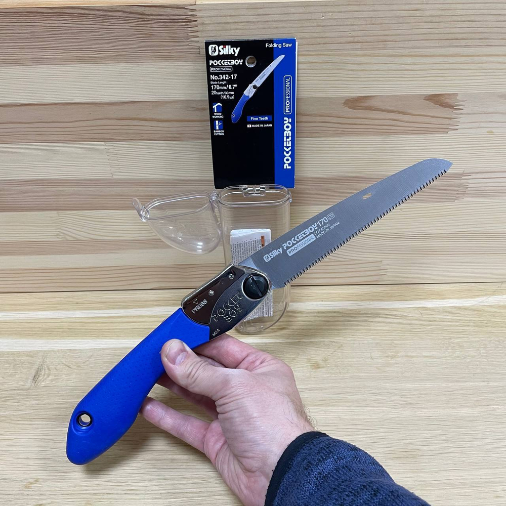 ХИТ! Пила складная Silky Pocketboy 170 мм, 26 зуб / 30 мм, 22 TPI синяя KSI534217 М00002545