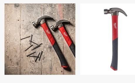 Молоток с рукояткой из стекловолокна Fiberglass Curved Claw Hammer 16 унций / 450 г Milwaukee 4932478657