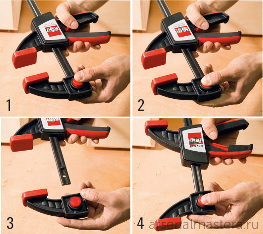 АКЦИЯ 2025 ХИТ! Струбцина для работы одной рукой EZS BESSEY BE-EZS30-8