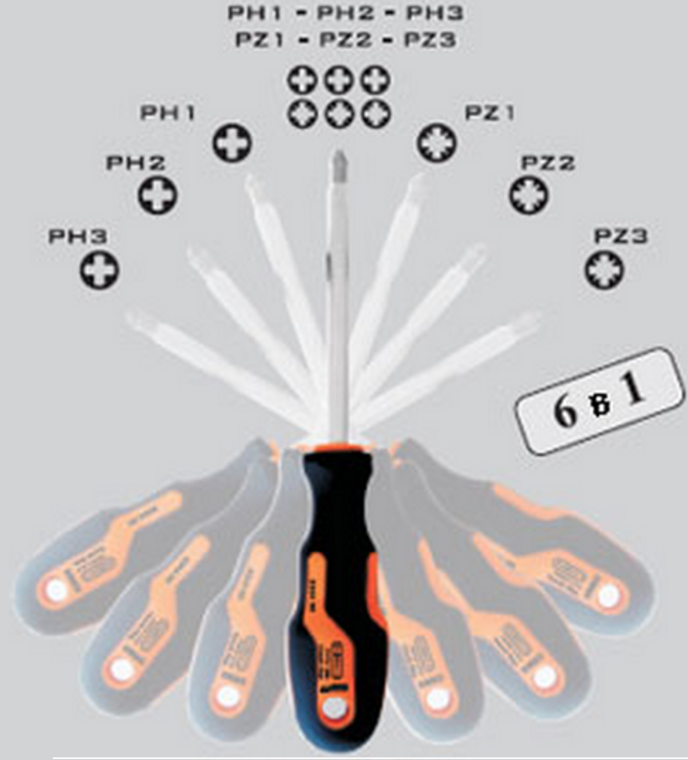 ХИТ! Универсальная отвертка NAREX S Line Profi PH1, PH2, PH3/PZ1, PZ2, PZ3 l(100) 836400