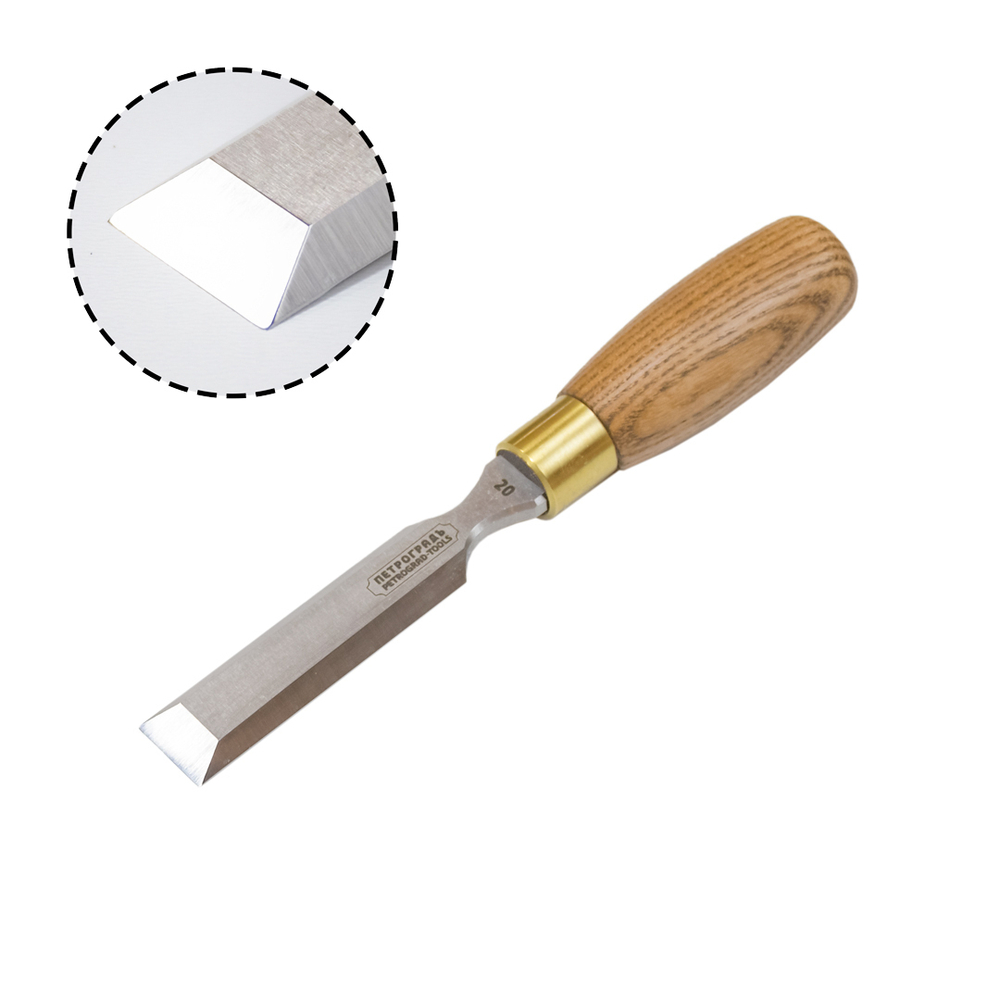 Стамеска серия НЕВА 20 мм Butt chisel ПЕТРОГРАДЪ М00020574