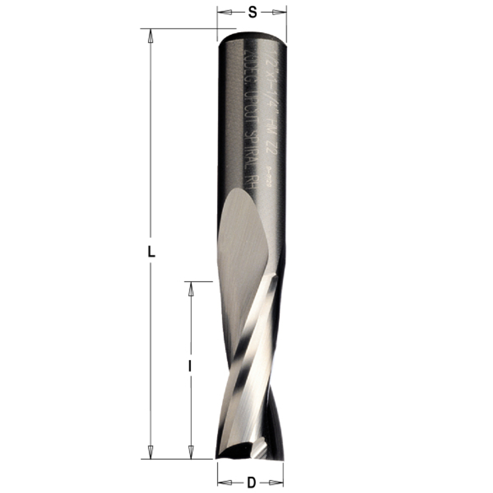Фреза спиральная монолитная 3 x 12 x 60 Z2 S6 RH CMT 191.630.11