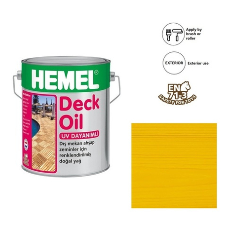 Масло для террас для наружного применения Deck Oil Лимонный, 2,5 л 3111H HEMEL 311125