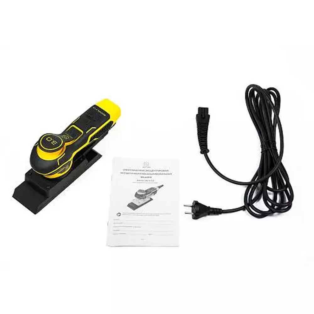 Новинка! Электрическая плоскошлифовальная машина ручная SCHTAER 220 V / 50 Hz, эксцентрик 3 мм 350 Вт, подошва 70 х 198 мм SCH-03-198-70-3.0