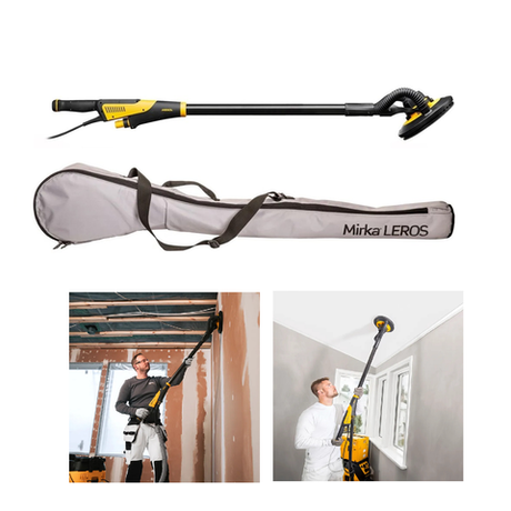 Новинка! Шлифовальная машина для стен и потолков Mirka LEROS pad screws Bag 950CV 225 мм орбита 5,0 с чехлом MIW9502022BA