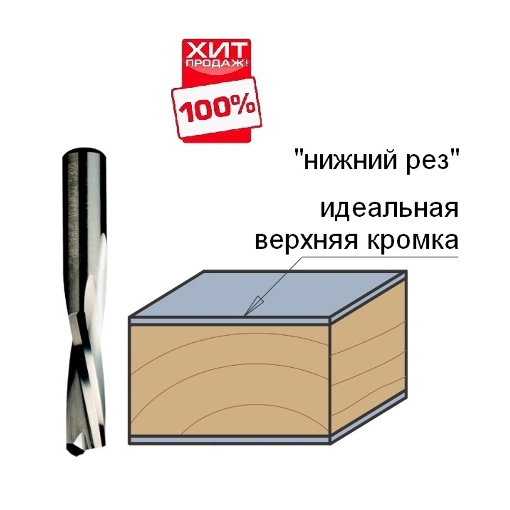 ХИТ! Фреза спиральная монолитная 8 x 22 x 70 Z2 S8 RH CMT 192.080.11