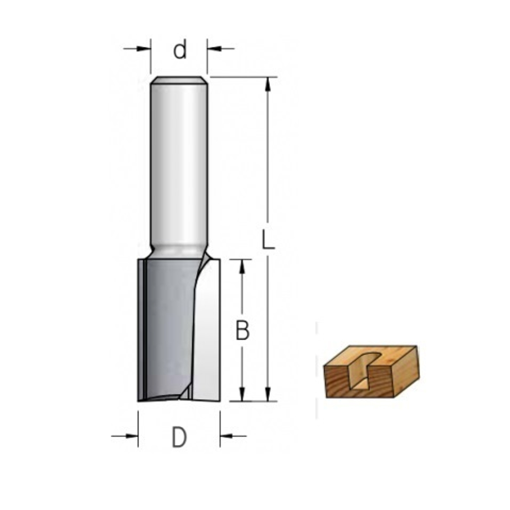 Фреза пазовая D 12 B 32 Z 2 хвостовик 12 WPW P251202