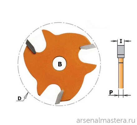Фреза пазовая (диск) Z3 F8 D47,6x3,5 CMT 822.335.11