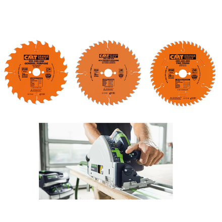 КОМПЛЕКТ! Пильные диски CMT 3 шт 160 мм для пилы Festool TS 55 на 24, 40 и 48 зубьев N092-3AM