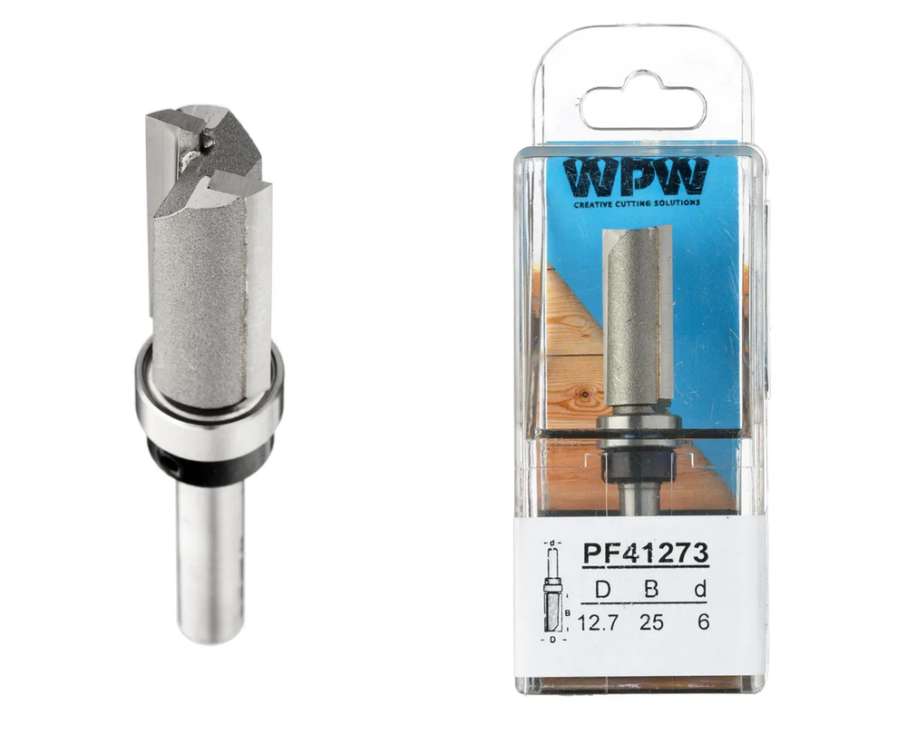 Новинка! Фреза копир верхний подшипник WPW D 12,7 B 25 Z 2 S 6 PF41273