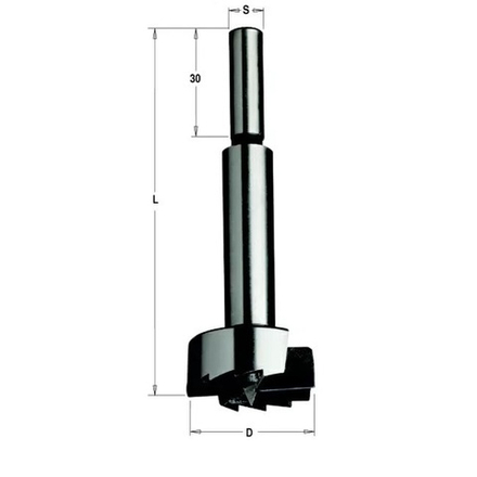 Сверло Форстнера SP метрическое 18 x 90 Z 2 + 2 S 8 x 30 RH CMT 537.180.31