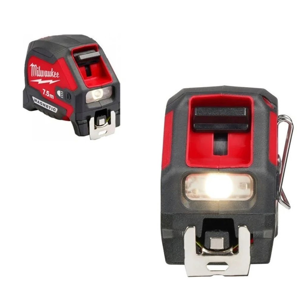 Новинка! Рулетка магнитная PREMIUM MAGNETIC GEN III 7,5 м LED подсветка, ширина полотна 30 мм MILWAUKEE 4932492469