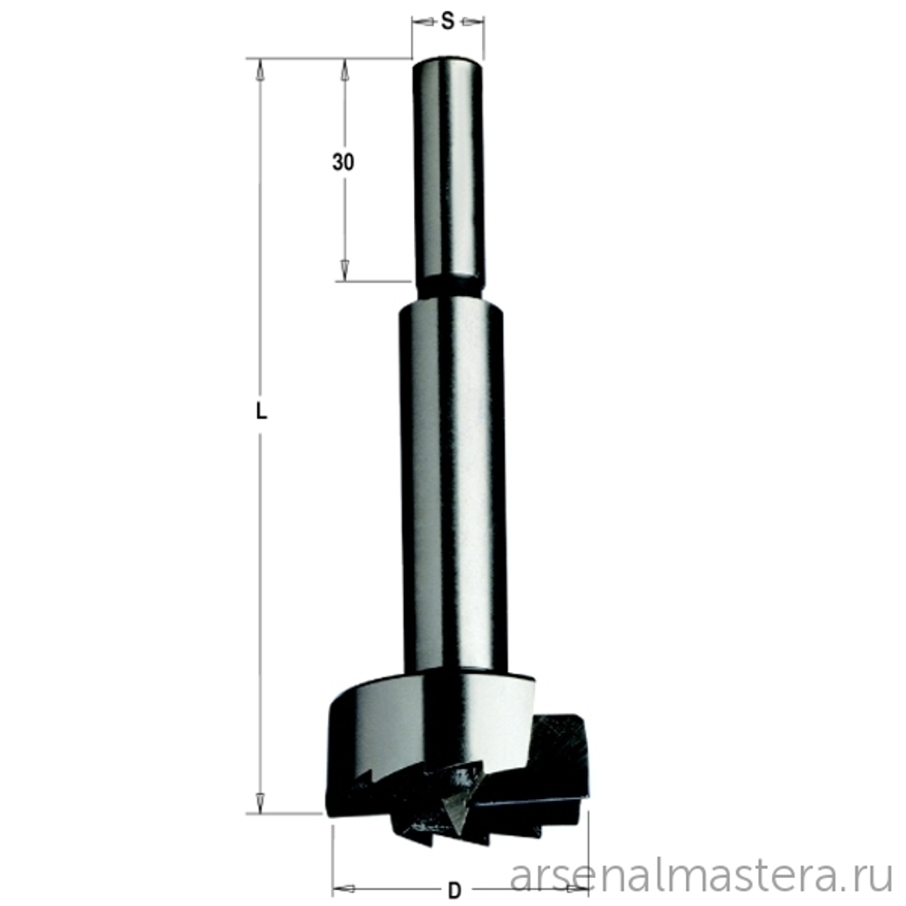 ХИТ! Комплект свёрл Форстнера SP 5 шт. D 15-20-25-30-35, S8-10 RH CMT 537.000.05