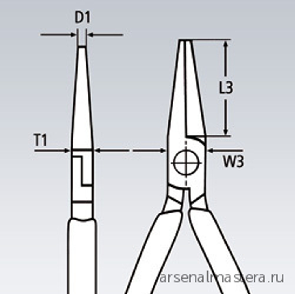 Круглогубцы VDE 160 мм, губки d3 х 30 мм, хром, 2-комп диэлектрические ручки 22 06 160 KNIPEX KN-2206160