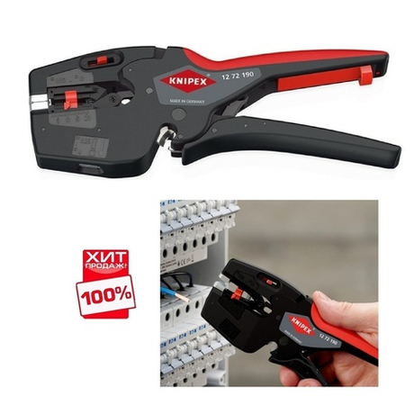 ХИТ! Стриппер Автоматический NexStrip 3 в 1 190 мм, 0.03 - 10 мм2 AWG 32-8, рез до 10 мм2, обжим квадрат, 0.25 - 4 мм2, 2 х 2.5 мм2, в блистере KNIPEX KN-1272190SB