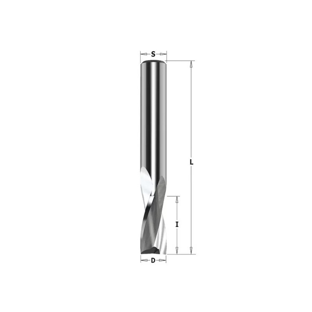 Фреза спиральная для PVC и алюминия Z 2 S 6 D 6 х 15 х 60 CMT 186.060.11