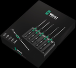 Новинка! Набор 6 предметов WERA Kraftform Micro ОТВЕРТКИ прецизионные + подставка PH 00 x 60 / 0 x 60, SL 0.30 x 1.8 для электроники, точных работ WE-118150